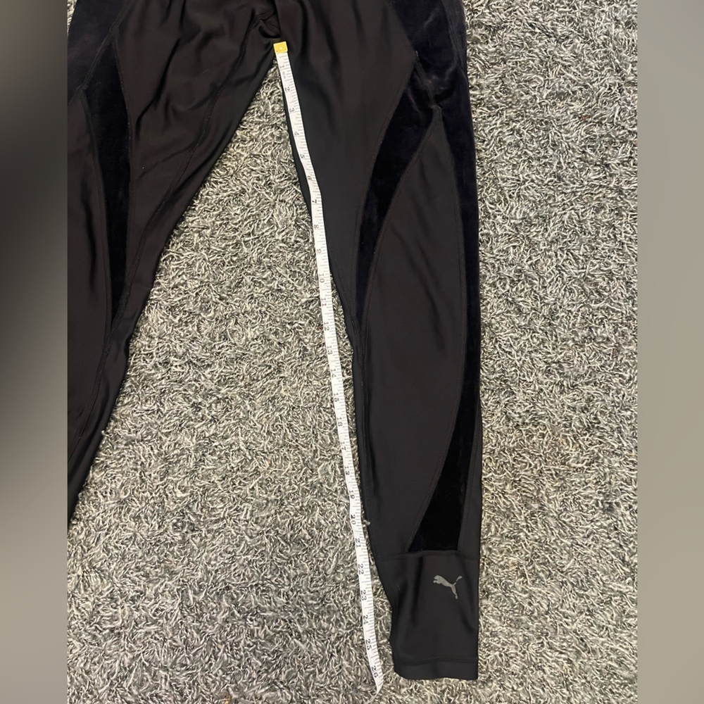 Puma Explosive Tights Black Velvet Accent Workout Leggings Size M dryCELL - Picture 5 of 10